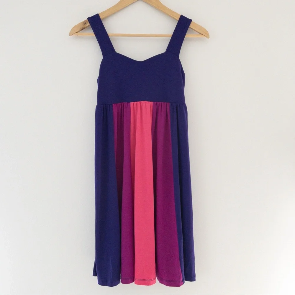 Gap Purple Stripe Color Block Swing Dress